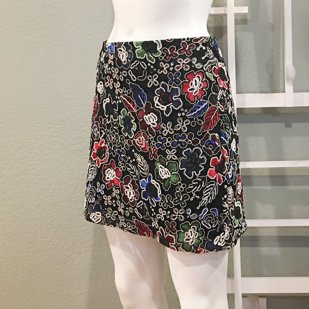 Zara | Embroidered Lace Skirt